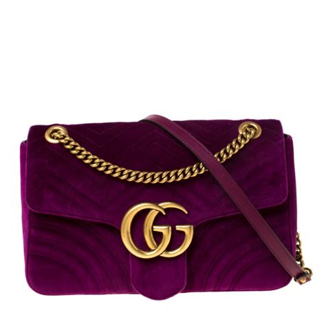 gucci purple velvet purse|cutest purple gucci purses.